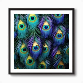 Peacock Feathers 4 Art Print