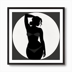 Silhouette Of A Woman 5 Art Print