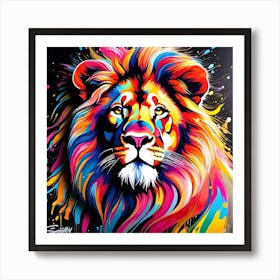 Lion Painting 11 Art Print