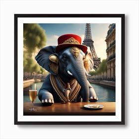 Havana Elephant Paris Art Print