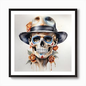 Day Of The Dead Skull 8 Art Print