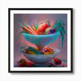 Bowls Of Vegetables Art Print