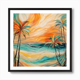 Beach 2 charms Art Print