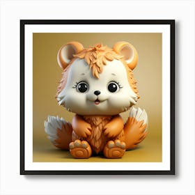 Cute Baby Fox Art Print