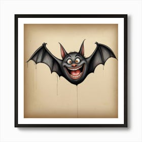 Bat Stock Videos & Royalty-Free Footage Art Print