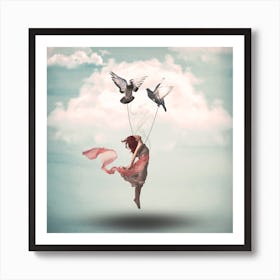 The Flight Square Art Print