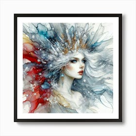 Girl In The Snow Art Print