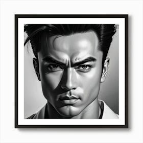 Black And White Portrait Of A Man Art Print