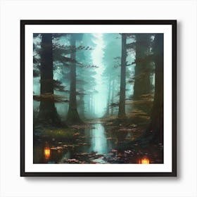 Dark Forest 1 Art Print