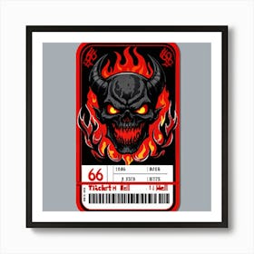 Demon Ticket Art Print