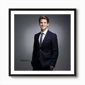 A Young Entrepreneur With A Subtle Shine Of Confidence Glimmering In His Eyes Radiating A Winsome (6) Art Print