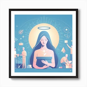 Angel With A Gift Art Print