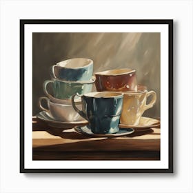 Teacups Art Print