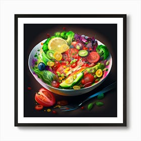 Salad In A Bowl Art Print