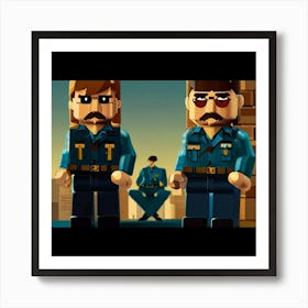 Two Policemen In Uniform Art Print