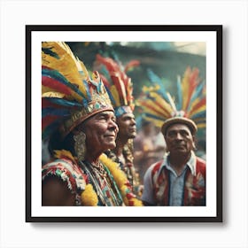 Indians At A Festival Art Print