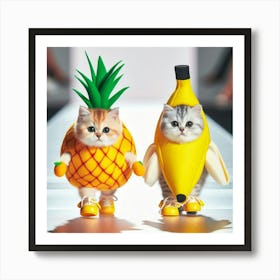 Banana Kittens Art Print