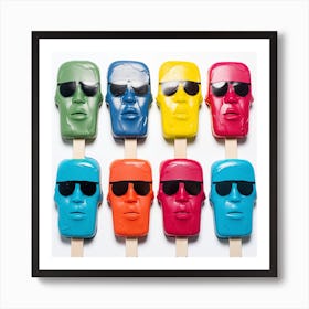 Stylized Popsicles Art Print