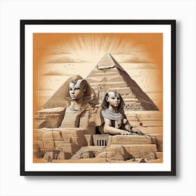 Egyptian Pyramids 2 Art Print