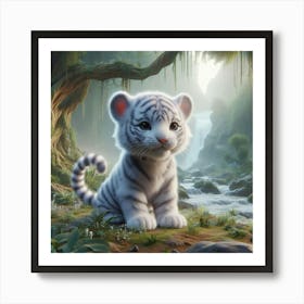 White Tiger 25 Art Print