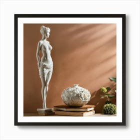 Statue Of A Woman Art Print