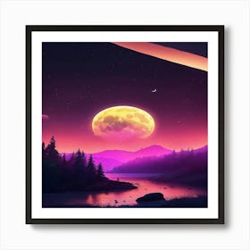 Full Moon In The Sky Art Print