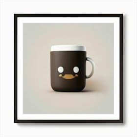 Mascot Mug Coffee Minimalist (348) Art Print