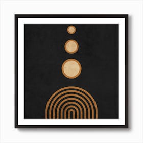 Secret Rambles Black Square Art Print