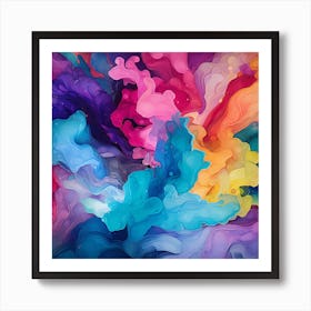 Abstract Watercolor Painting 4 Art Print