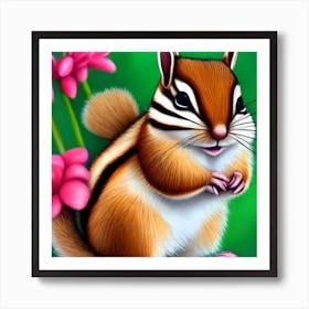 Cute Squirrel Art Print