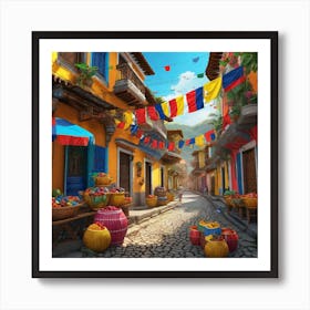 Colombian Festivities Ultra Hd Realistic Vivid Colors Highly Detailed Uhd Drawing Pen And Ink (1) Art Print