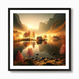 Autumn In Norway Art Print