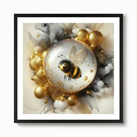 Bee In A Bubble 1 Art Print