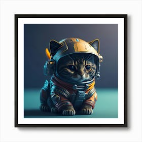Cat Astronaut (6) Art Print
