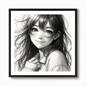 Anime Girl 1 Art Print