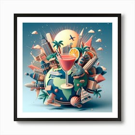 3d Illustration Of The World Art Print