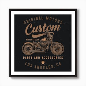 Vintage Motorcycle Logo Art Print