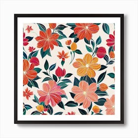 Floral Pattern 2 Art Print