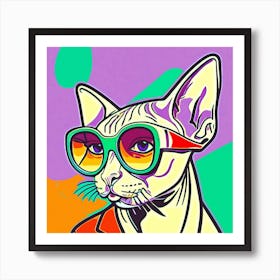 Mr Sphynx Cat Art Print