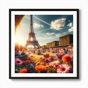 Eiffel Tower In Paris 1 Art Print