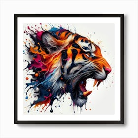 Colorful Tiger 2 Art Print