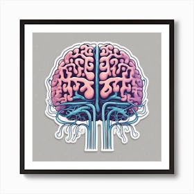 Brain Sticker 11 Art Print