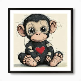 Little Chimp Art Print