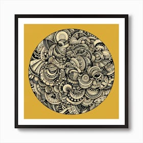 Abstract Doodle Art2 Art Print