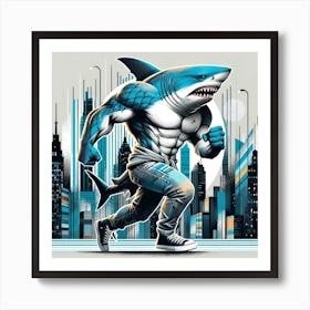 Sharks In The City Art Print