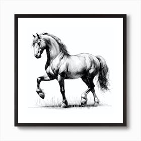 Horse Drawing 1 Art Print