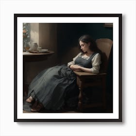 The Poor Sleeping Girl Art Print