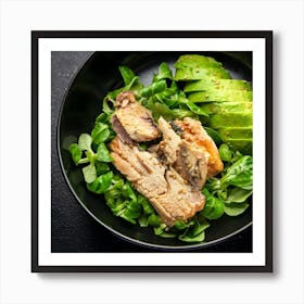 Avocado Salad With Chicken Art Print