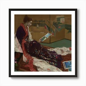 'A Woman Reading A Book' Art Print