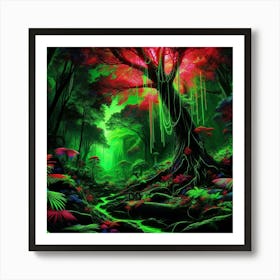 Psychedelic Forest 2 Art Print